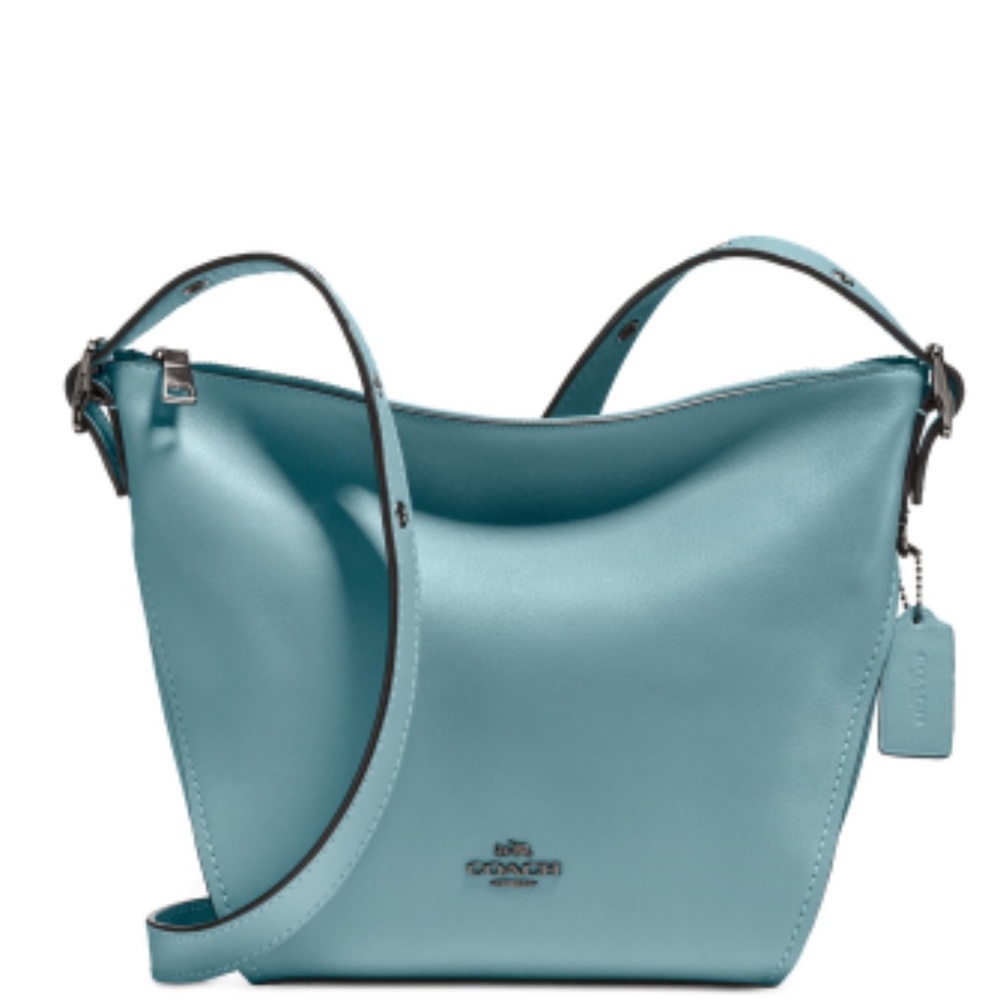 Coach Crossbody Dufflette Leather Handbag - Sage/Silver